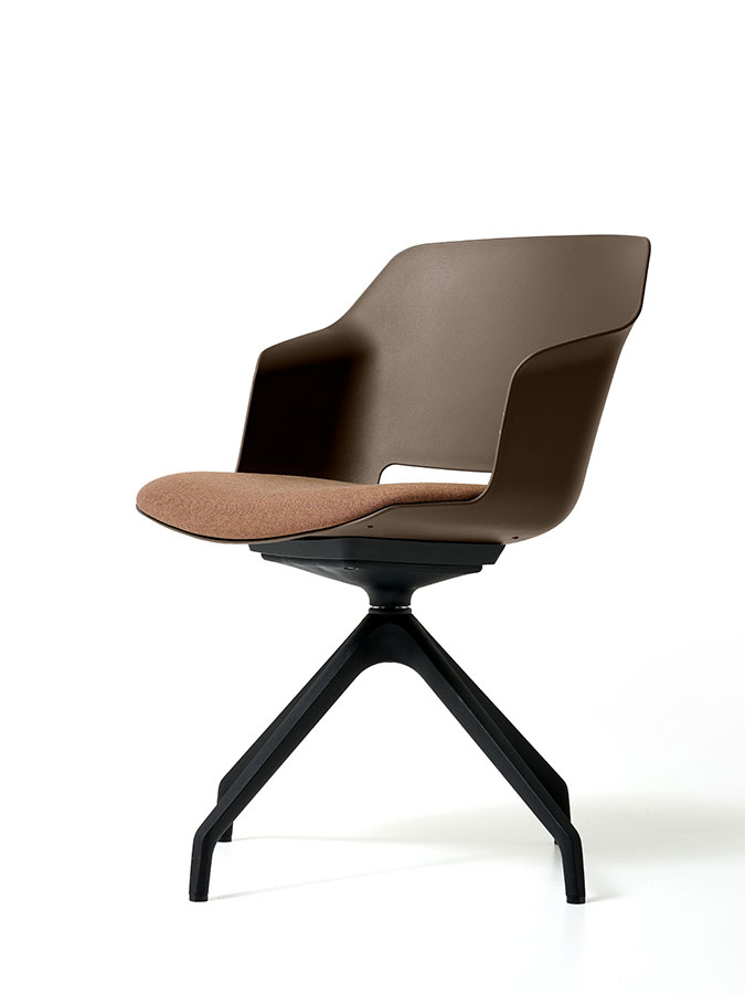 sedia visitatore CLOP, marrone
